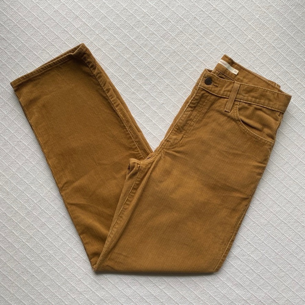 Levi's '94 Baggy Corduroy Pants Camel High Rise Straight Leg Womens W26 L31‎
